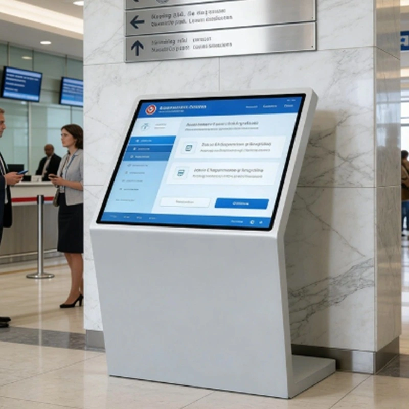 Qtenboard Slanted Touch Screen Kiosk for Indoor Navigation